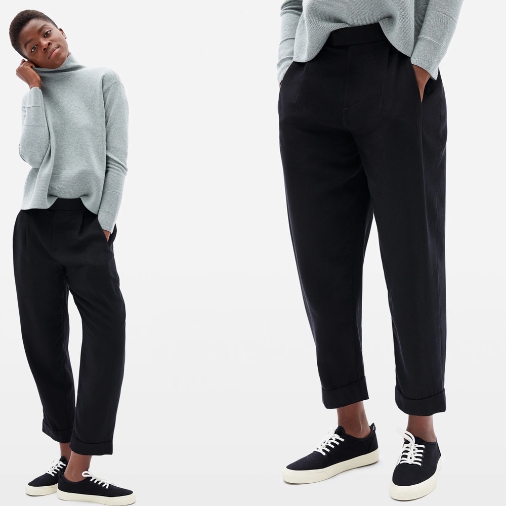 NWOT Everlane Black The Put-Together Pleat Pant